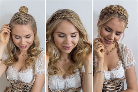 frisuren für dirndl kurze haare|dirndl frisuren zum selber machen.